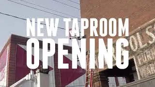 Placing the Bent Paddle Taproom Sign