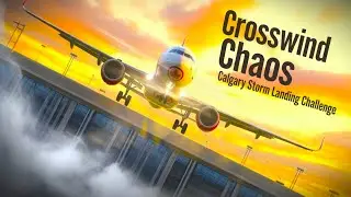 Airbus A320 Makes DIFFICULT Crosswind Landing at Toronto Airport