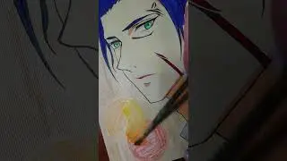 Drawing Major Gilbert from Violet Evergarden