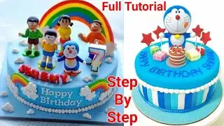 Doraemon Cake | Doraemon Family Cake | Doraemon Birthday Cake Tutorial