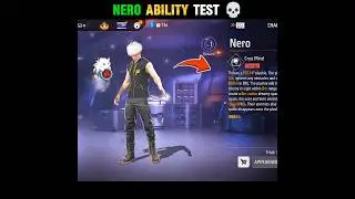 New Character ☠️🤯 Nero Ability💥 Test💀😲 || Watch Till End 🫰😊#shorts#viral#trending#freefire#bulun