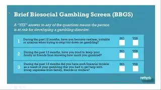 Working with AOD clients on Problem Gambling Prevention
