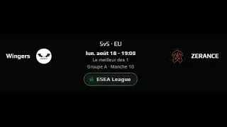 [ESEA S54 EU Intermediate] Wingers VS Zerance [No comment]