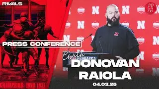 Nebraska Football: Donovan Raiola spring ball press conference (April 3, 2025)