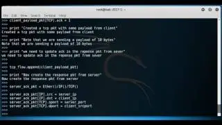 Create complete tcp flow of packets using scapy - part4