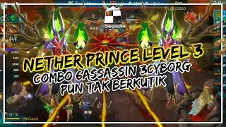 Nether Prince Level 3! Combo 6 Assassin + Cyborg pun Tak Berkutik - Chess Rush