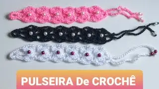 PULSEIRA DE CROCHÊ COM FLORES 💘 - Veja o paso a passo | Valdenete crochê artes e reciclagem