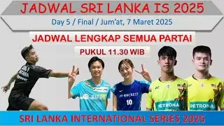 Jadwal Final Sri Lanka IS 2025 Hari Ini │ Day 5 │ 1 Wakil Indonesia di Babak Final │