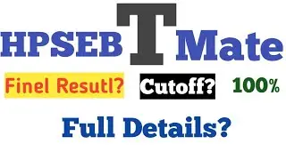 HPSEB JUNIOR T Mate||Finel Cutoff|HPSEB JUNIOR T Mate/Helper 2020|