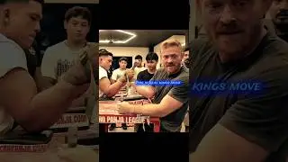 Ryan bowen holds denic in kings move and let him try multiple times #armwrestling #denic #ryan #edit