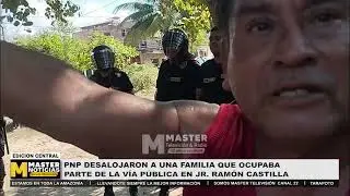 FISCALIZADORES DESALOJARON A UNA FAMILIA QUE OCUPABA PARTE DE LA VÍA PÚBLICA EN JR. RAMÓN CASTILLA