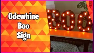 Милое украшение на Хэллоуин? Знак &laquo;Odewhine Boo&raquo; || Обзор продукта MumblesVideos