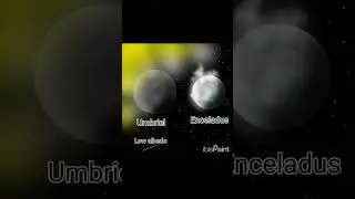 High & Low Albedo in Umbriel enceladus #moons #space #art #shorts