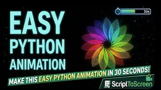 Make this easy animation in 30 second using Python. 💪🏻💀 #python #animation #viral #scripttoscreen 