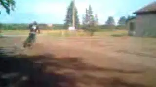 Stunts On 64 Kawasaki rat bike 