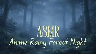 Anime Rainy Forest Night ASMR 🌧️ Deep Sleep Rain