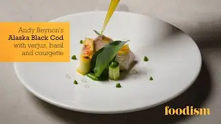 Alaska black cod with verjus, basil and courgette
