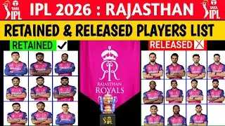 IPL 2026 - Rajasthan Royals Team Retain & Release Players List | RR Retain & ReleasePlayers 2026