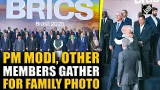 PM Modi, other Members and Outreach invitees gather for family photo at 17th BRICS Summit