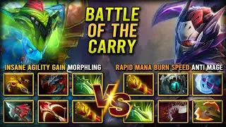 BATTLE OF THE CARRY BETWEEN INSANE AGILITY GAIN MORPHLING VS. RAPID MANA BURN SPEED ANTI MAGE