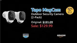 Tapo MagCam 2-Pack Security Camera Sale | 32% OFF Amazon Limited Time!
