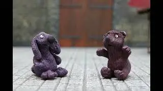 Knetfiguren aus Super Sculpey, handbemalt / Polymer Clay Figures, handpainted