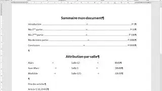 Word -  Les tabulations et taquets de tabulations
