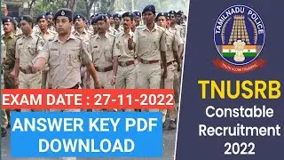 TN POLICE CONSTABLE EXAM 2022 | TN POLICE CONSTABLE EXAM ANSWER KEY PDF DOWNLOAD | #nskupdates