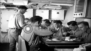 Project to improve living conditions aboard U.S. Navy ships. HD Stock Footage
