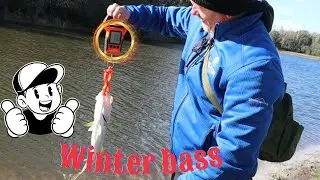 Winter Bank Fishing for Florida bass in windy cold conditions with a low catch score.