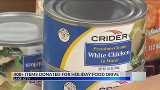 400+ items donated for holiday food drive in Lake City