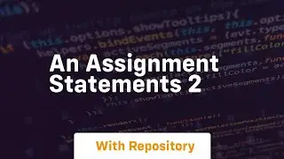 An assignment statements 2