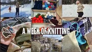 Tying Up (Weaving In) Loose Ends, Yarn Haul & Big Kid Knits vs Baby Knits // Week Of Knitting Vlog