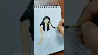 Dressed in elegance💜 #short #art #painting #drawingideas