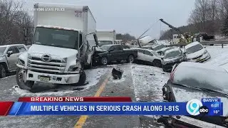 Massive car pile-up closes both lanes of I-81 in LaFayette