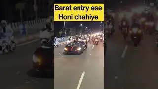 barat on bikes #barat #entry #wedding #trending  #ytshorts @imranstuntriderbhopal