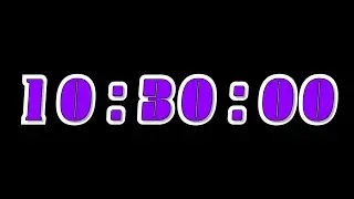 10 Hour and 30 Minute Countdown Timer with Alarm & Chapters - Outline - Purple