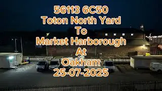 Colas Rail 56113 6C50 Toton North Yard to Market Harborough at Oakham 25-7-25 #fyp #class56 #colas
