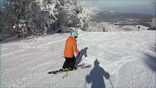 R5年１月１９日（木）ー１４℃ 快晴（パート１）＜函館七飯スノーパークにて＞朝から放射冷却で冷え込み霧氷が奇麗でした（Jouさんを追従３本滑る）