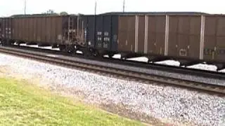 BNSF southbound coal drag EMERGENCY STOP at Austell, GA Pt 1