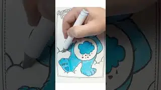 Grumpy Bear from Care Bears🖌️| Ohuhu Markers #carebears #coloringpages #coloring #art
