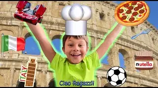 Готовим пиццу🍕 Часть 2 | Открываем прекрасную Италию 🇮🇹⚽️🏎️ | Nutella | Дети и семья | @GrowWithDany