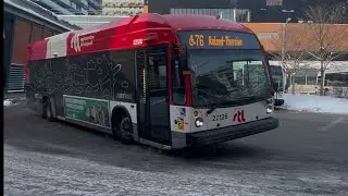RTL Longueuil 2021 Novabus lfs HEV Hybrid METbus #22126 Starting Route ♿️76 at Terminus Longueuil