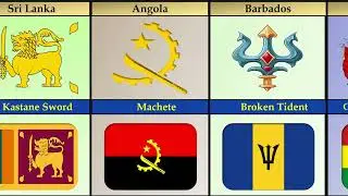 Countries With Weapons on Their Flags ⚔️ | National Flags Comparison