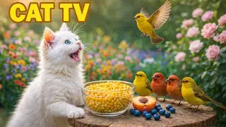 Cat TV- Dog TV😻 Calm Nature Scene with Birds & Curious Squirrels | 4K Cat TV