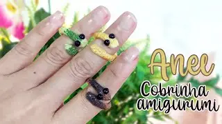 anel cobrinha amigurumi
