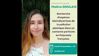 Soutenance de thèse de Maeva GOULAIS