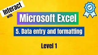 5. Data Entry and formatting