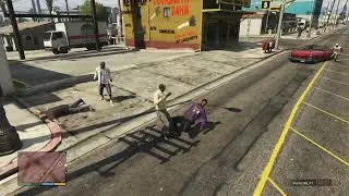 GTA V Trevor vs ballas and vagos fight part 1