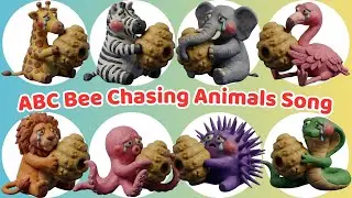 Funny Clay Animal Bee Chase ABC Song 🐝😂 Learn A&ndash;Z with Hive Trouble & Swamp Escape | Gon Gon Edu